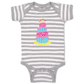 Baby Clothes Tall Birthday Dinosaur Cake Dino Baby Bodysuits Boy & Girl Cotton