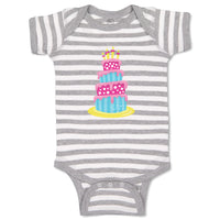 Baby Clothes Tall Birthday Dinosaur Cake Dino Baby Bodysuits Boy & Girl Cotton
