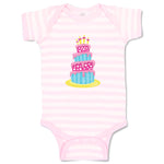 Baby Clothes Tall Birthday Dinosaur Cake Dino Baby Bodysuits Boy & Girl Cotton