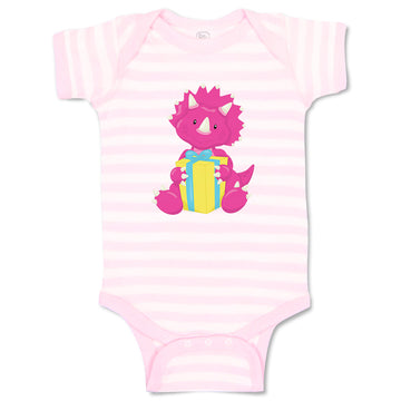 Baby Clothes Dark Pink Dinosaur Birthday Gift Dinosaurs Dino Trex Baby Bodysuits