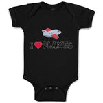 Baby Clothes I Love Planes Which Is Flying in The Sky with Heart Baby Bodysuits