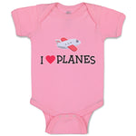 Baby Clothes I Love Planes Which Is Flying in The Sky with Heart Baby Bodysuits