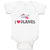 Baby Clothes I Love Planes Which Is Flying in The Sky with Heart Baby Bodysuits