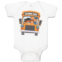 Baby Clothes School Kids Riding A School Bus Baby Bodysuits Boy & Girl Cotton