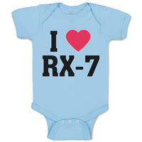 Baby Clothes I Love Rx-7 with Heart Symbol Baby Bodysuits Boy & Girl Cotton