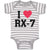 Baby Clothes I Love Rx-7 with Heart Symbol Baby Bodysuits Boy & Girl Cotton