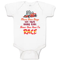 Baby Clothes Move over Boys Let This Baby Girl Show You How to Race Cotton