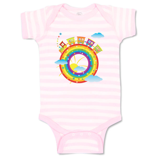 Baby Clothes Rainbow Train Baby Bodysuits Boy & Girl Newborn Clothes Cotton