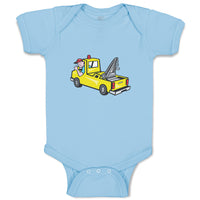 Baby Clothes Man in Towing Car Baby Bodysuits Boy & Girl Newborn Clothes Cotton