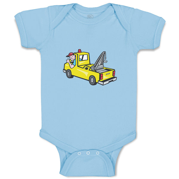 Baby Clothes Man in Towing Car Baby Bodysuits Boy & Girl Newborn Clothes Cotton