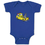 Baby Clothes Man in Towing Car Baby Bodysuits Boy & Girl Newborn Clothes Cotton