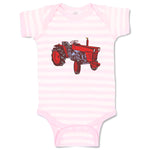 Baby Clothes Vintage Tractor Red Car Auto Baby Bodysuits Boy & Girl Cotton