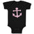 Baby Clothes Anchor Sailing Light Pink Baby Bodysuits Boy & Girl Cotton