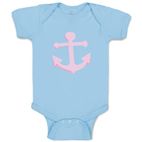 Baby Clothes Anchor Sailing Light Pink Baby Bodysuits Boy & Girl Cotton