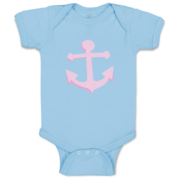 Baby Clothes Anchor Sailing Light Pink Baby Bodysuits Boy & Girl Cotton