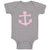 Baby Clothes Anchor Sailing Light Pink Baby Bodysuits Boy & Girl Cotton