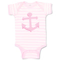 Baby Clothes Anchor Sailing Light Pink Baby Bodysuits Boy & Girl Cotton