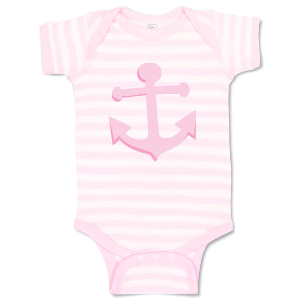 Baby Clothes Anchor Sailing Light Pink Baby Bodysuits Boy & Girl Cotton