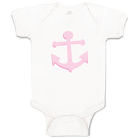 Baby Clothes Anchor Sailing Light Pink Baby Bodysuits Boy & Girl Cotton