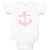 Baby Clothes Anchor Sailing Light Pink Baby Bodysuits Boy & Girl Cotton