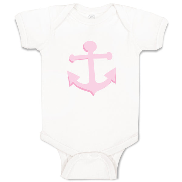 Baby Clothes Anchor Sailing Light Pink Baby Bodysuits Boy & Girl Cotton