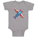 Baby Clothes Blue Airplane Pilot Airplane Flying Baby Bodysuits Cotton