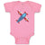 Baby Clothes Blue Airplane Pilot Airplane Flying Baby Bodysuits Cotton
