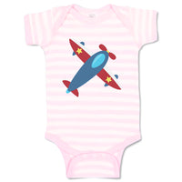 Baby Clothes Blue Airplane Pilot Airplane Flying Baby Bodysuits Cotton