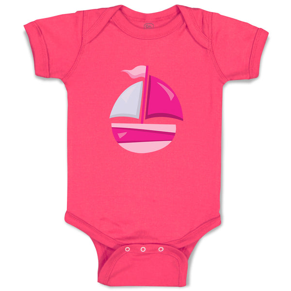 Baby Clothes Pink Sail Boat Baby Bodysuits Boy & Girl Newborn Clothes Cotton