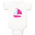 Baby Clothes Pink Sail Boat Baby Bodysuits Boy & Girl Newborn Clothes Cotton