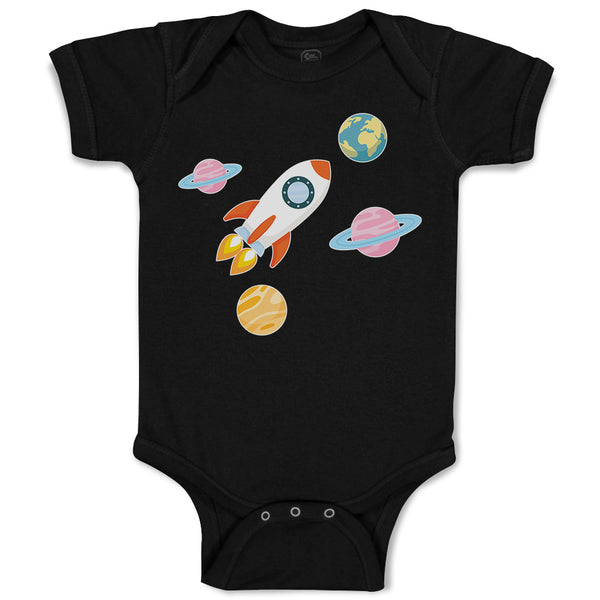 Baby Clothes Astronaut, Planets and Spaceship in Space Baby Bodysuits Cotton