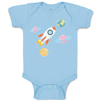 Astronaut, Planets and Spaceship in Space