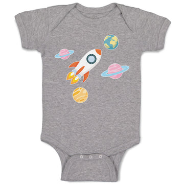 Baby Clothes Astronaut, Planets and Spaceship in Space Baby Bodysuits Cotton