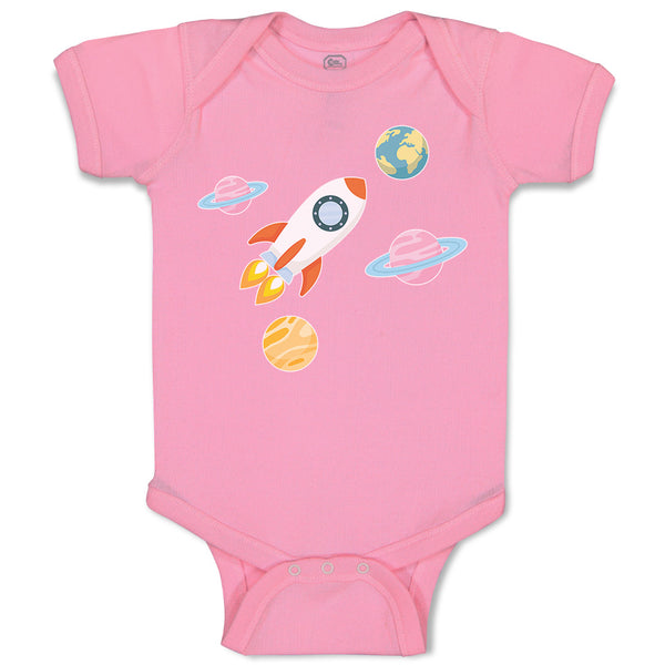 Baby Clothes Astronaut, Planets and Spaceship in Space Baby Bodysuits Cotton