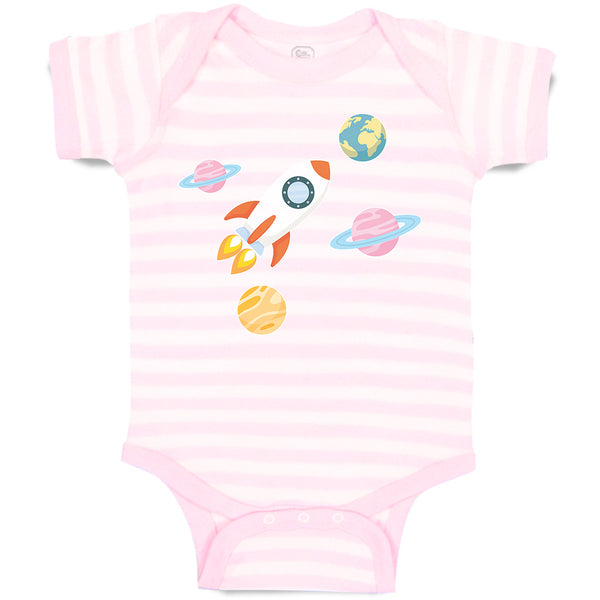 Baby Clothes Astronaut, Planets and Spaceship in Space Baby Bodysuits Cotton