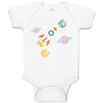 Baby Clothes Astronaut, Planets and Spaceship in Space Baby Bodysuits Cotton