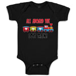 Baby Clothes All Aboard The Love Children's Colourful Toy Train! Baby Bodysuits