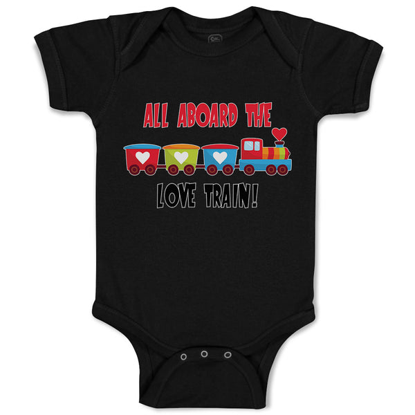 Baby Clothes All Aboard The Love Children's Colourful Toy Train! Baby Bodysuits