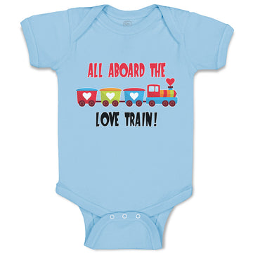 Baby Clothes All Aboard The Love Children's Colourful Toy Train! Baby Bodysuits