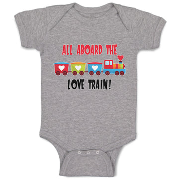 Baby Clothes All Aboard The Love Children's Colourful Toy Train! Baby Bodysuits