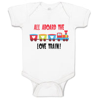 Baby Clothes All Aboard The Love Children's Colourful Toy Train! Baby Bodysuits