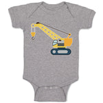 Baby Clothes Construction Toy Truck Crane Vehicle Baby Bodysuits Cotton