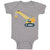 Baby Clothes Construction Toy Truck Crane Vehicle Baby Bodysuits Cotton