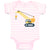Baby Clothes Construction Toy Truck Crane Vehicle Baby Bodysuits Cotton