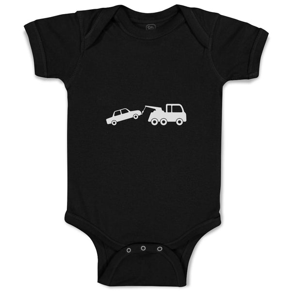 Baby Clothes Silhouette Towing Service Truck Baby Bodysuits Boy & Girl Cotton