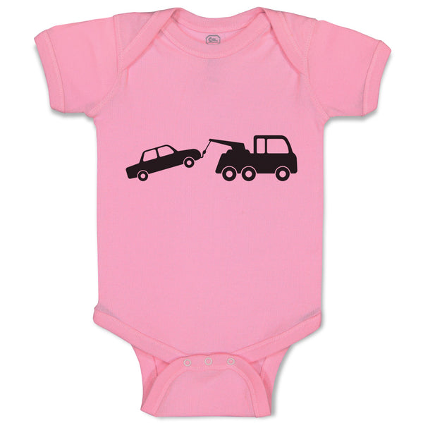 Baby Clothes Silhouette Towing Service Truck Baby Bodysuits Boy & Girl Cotton