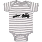 Baby Clothes Silhouette Towing Service Truck Baby Bodysuits Boy & Girl Cotton