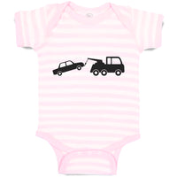 Baby Clothes Silhouette Towing Service Truck Baby Bodysuits Boy & Girl Cotton