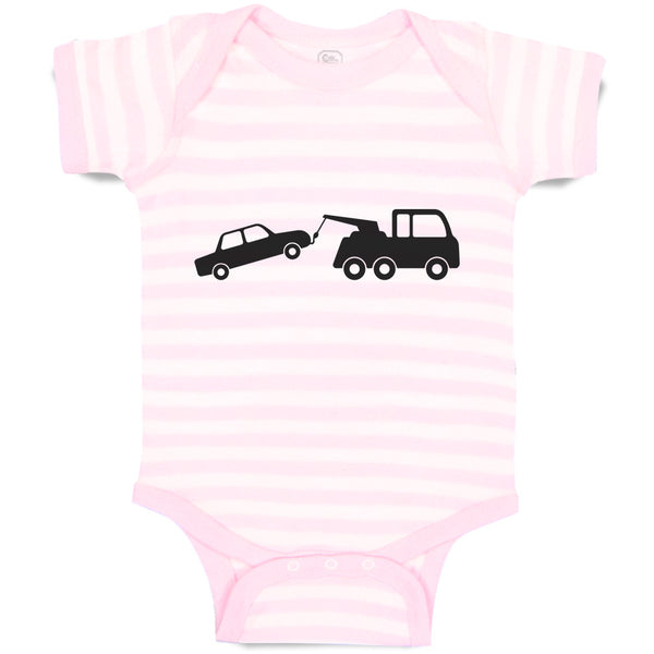 Baby Clothes Silhouette Towing Service Truck Baby Bodysuits Boy & Girl Cotton