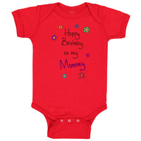 Baby Clothes Flowers Happy Birthday to Mommy Baby Bodysuits Boy & Girl Cotton